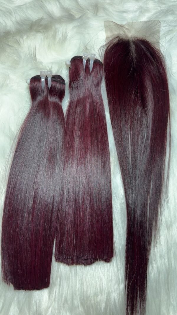 SDD Bone Straight Bundles 10 inch (Burgundy)
